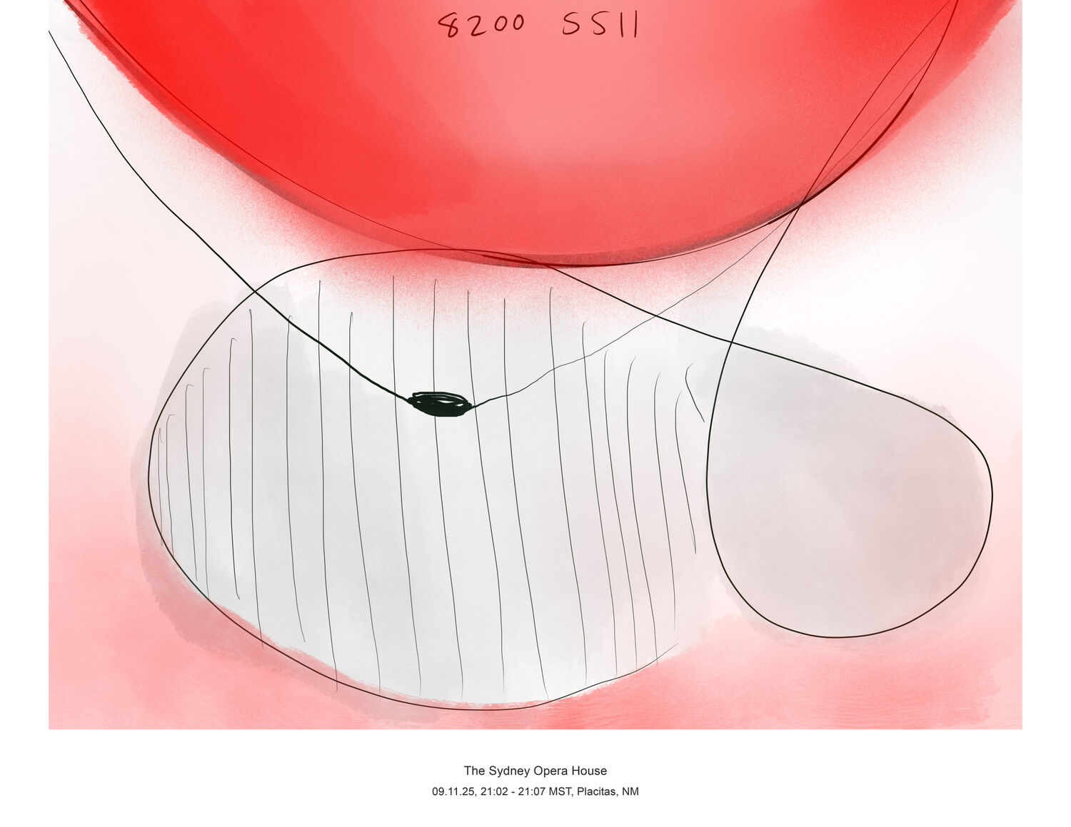 The Sydney Opera House, 09.11.25, 21:02 - 21:07 MST, Placitas, NM