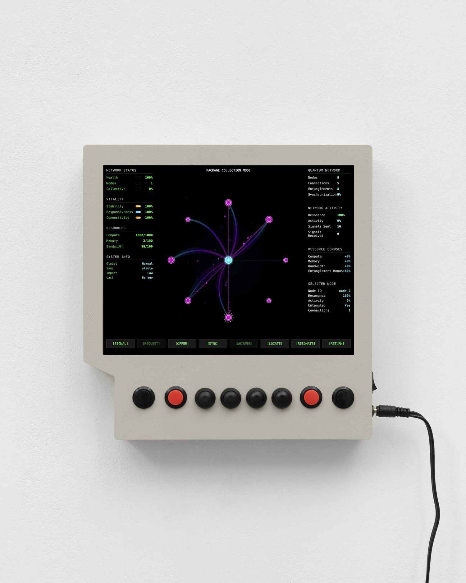 OfficeImpaJonas Lund, Network Maintenance #1, 2025 PLA, custom hardware, software 25 x 25 x 4,5 cmrt_JonasLund_MBP-1-copy2_www.jpg