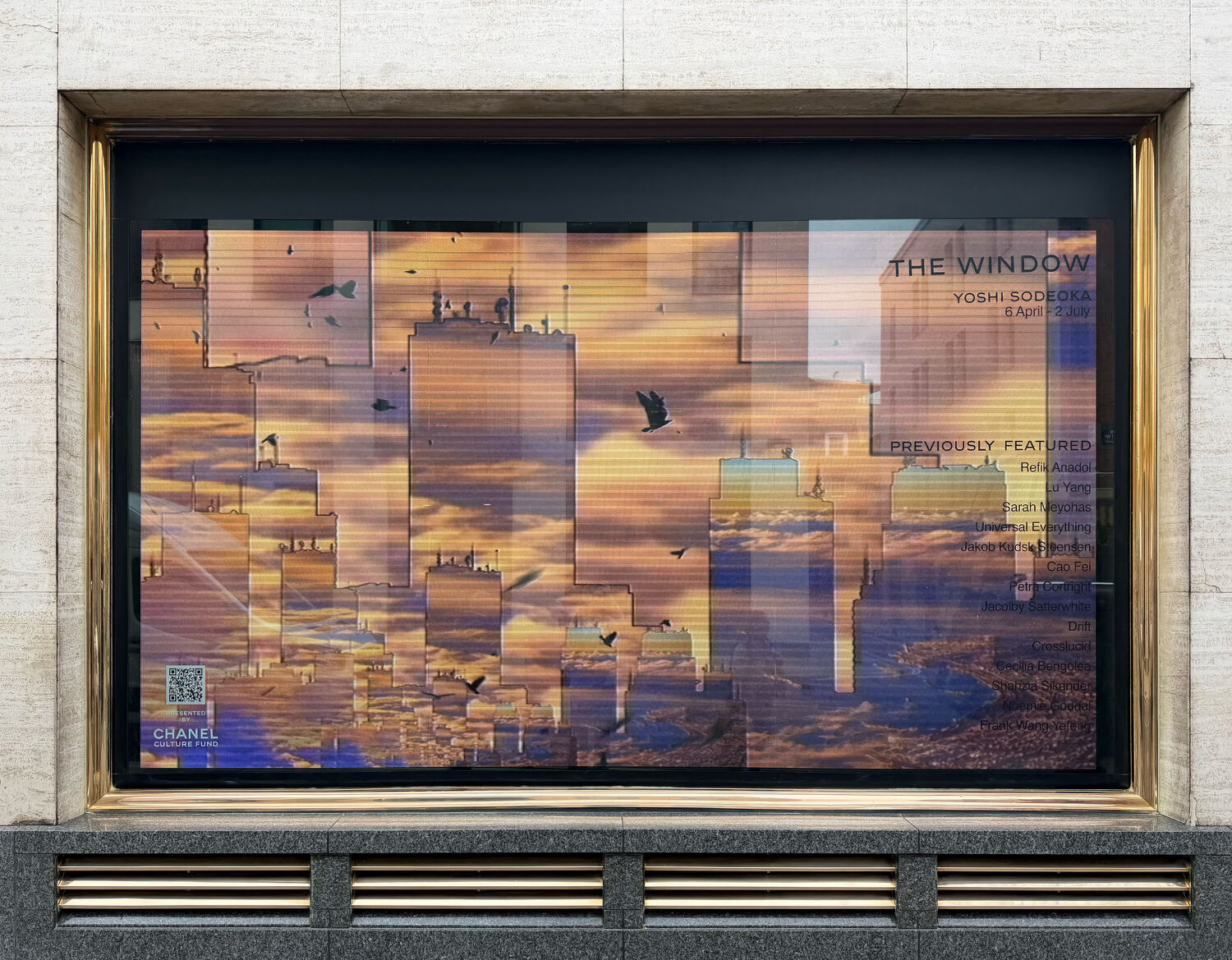 Yoshi Sodeoka, at The Window, site-specific public art initiative by CHANEL Culture Fund