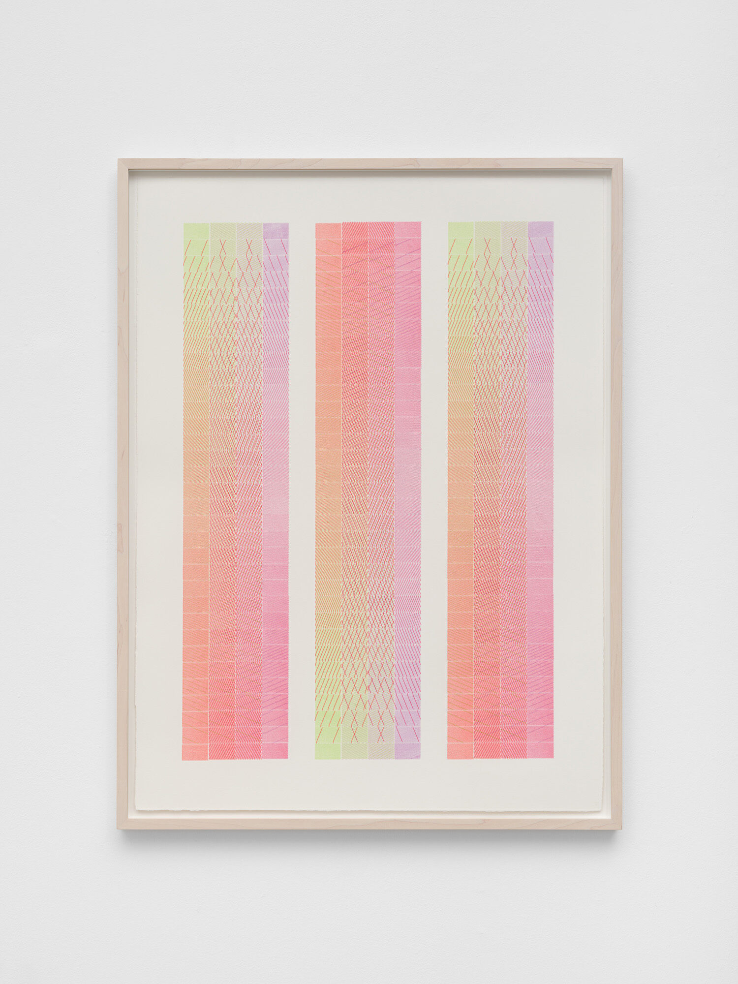 Jeff Davis, Mechanical Drawing 6, 2026 Plotter Drawing 76 x 56 cm, framed