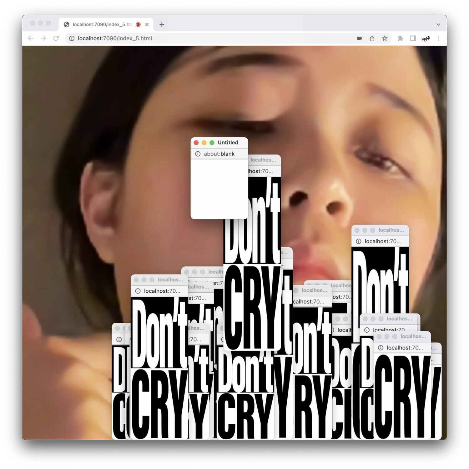 Yehwan Song, 2Cry Don&rsquo;t Cry, 2025, Web performance / Dimensions Variable