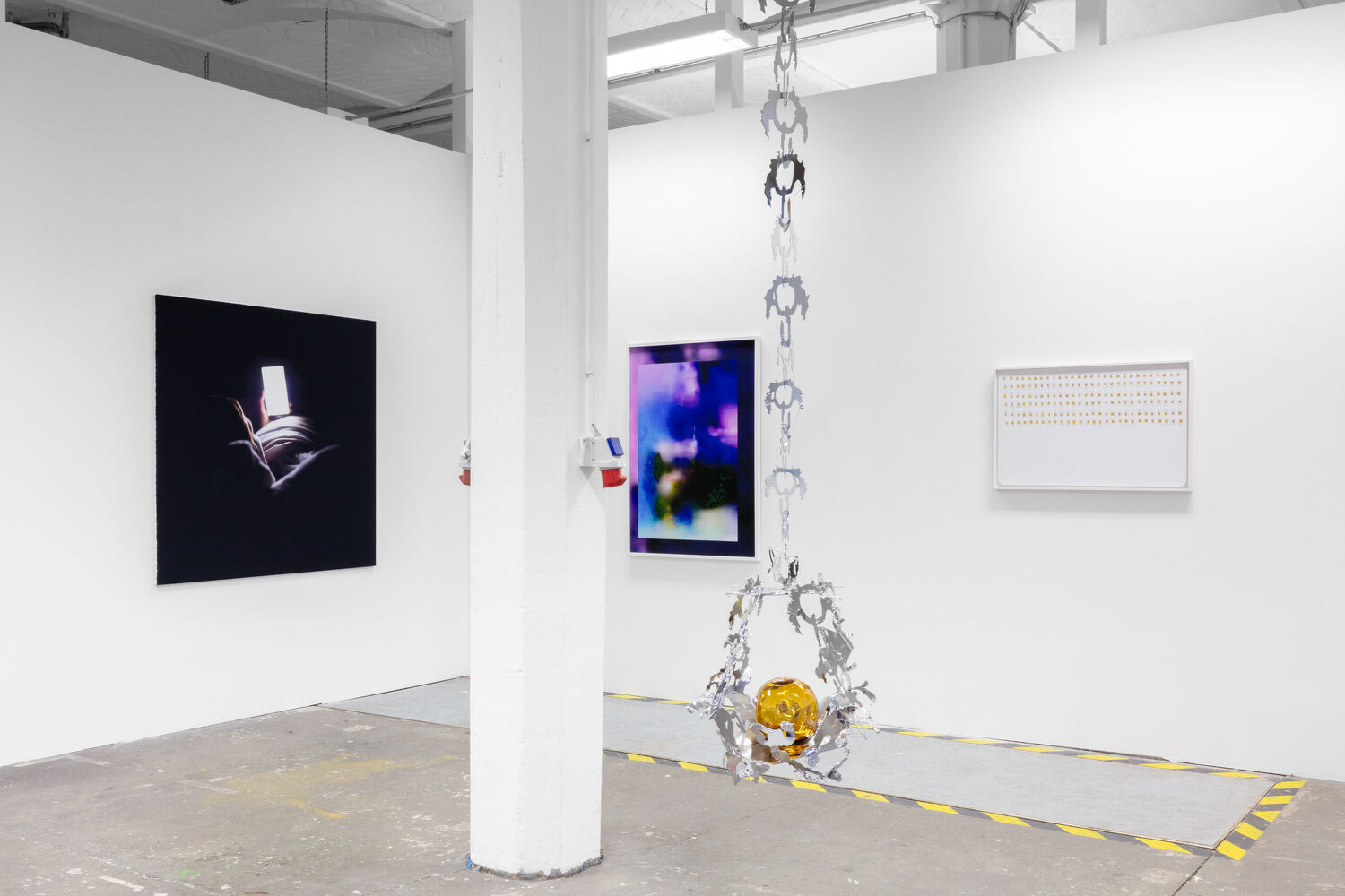 Works of Bob Bicknell-Knight, Aaron Scheer, Hannah Sophie Dunkelberg and Constant Dullaart (fLTR), OFFICE IMPART, 2021