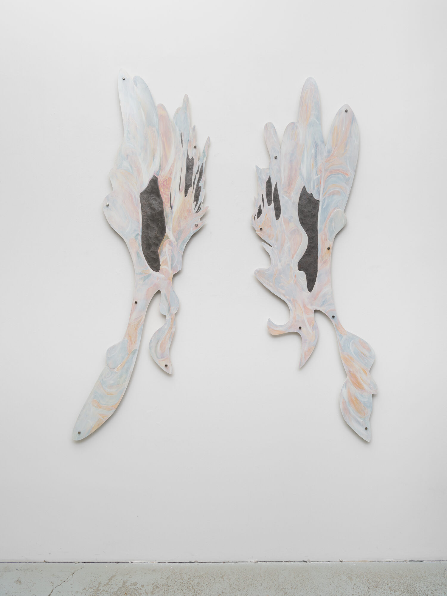 Salomé Chatriot, The Machine’s Milk Wings, 2023, Enamel paint on aluminium canvas, 180 x 136 cm
