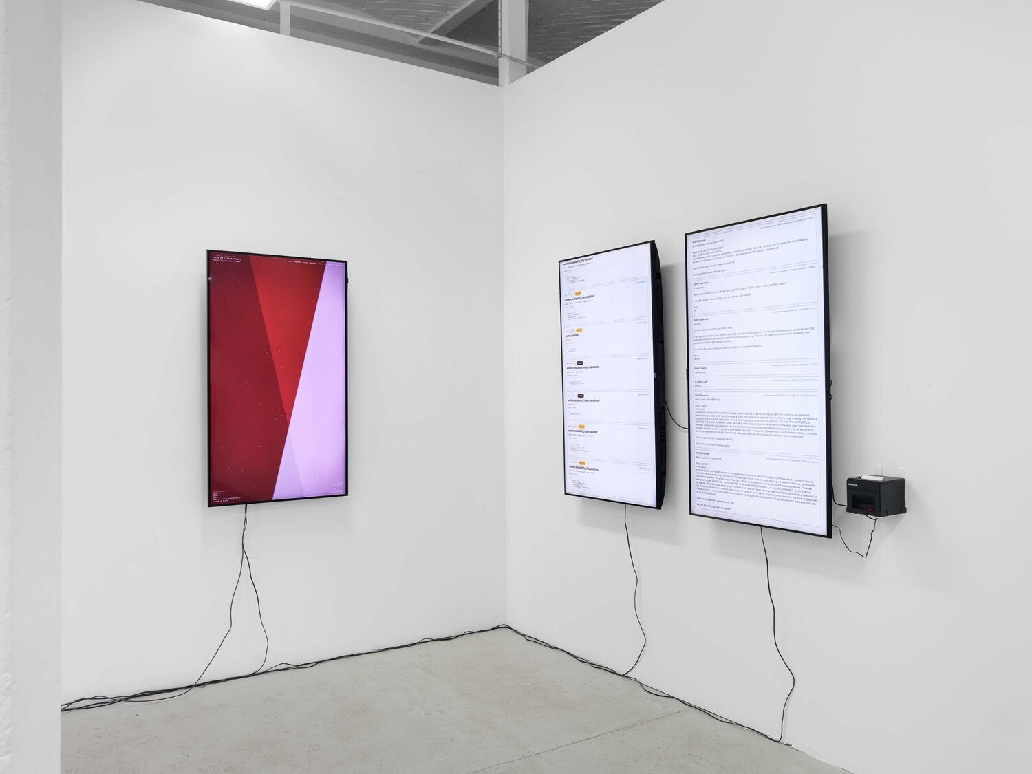 Exhibition view, Performance Review, Jonas Lund, 2026