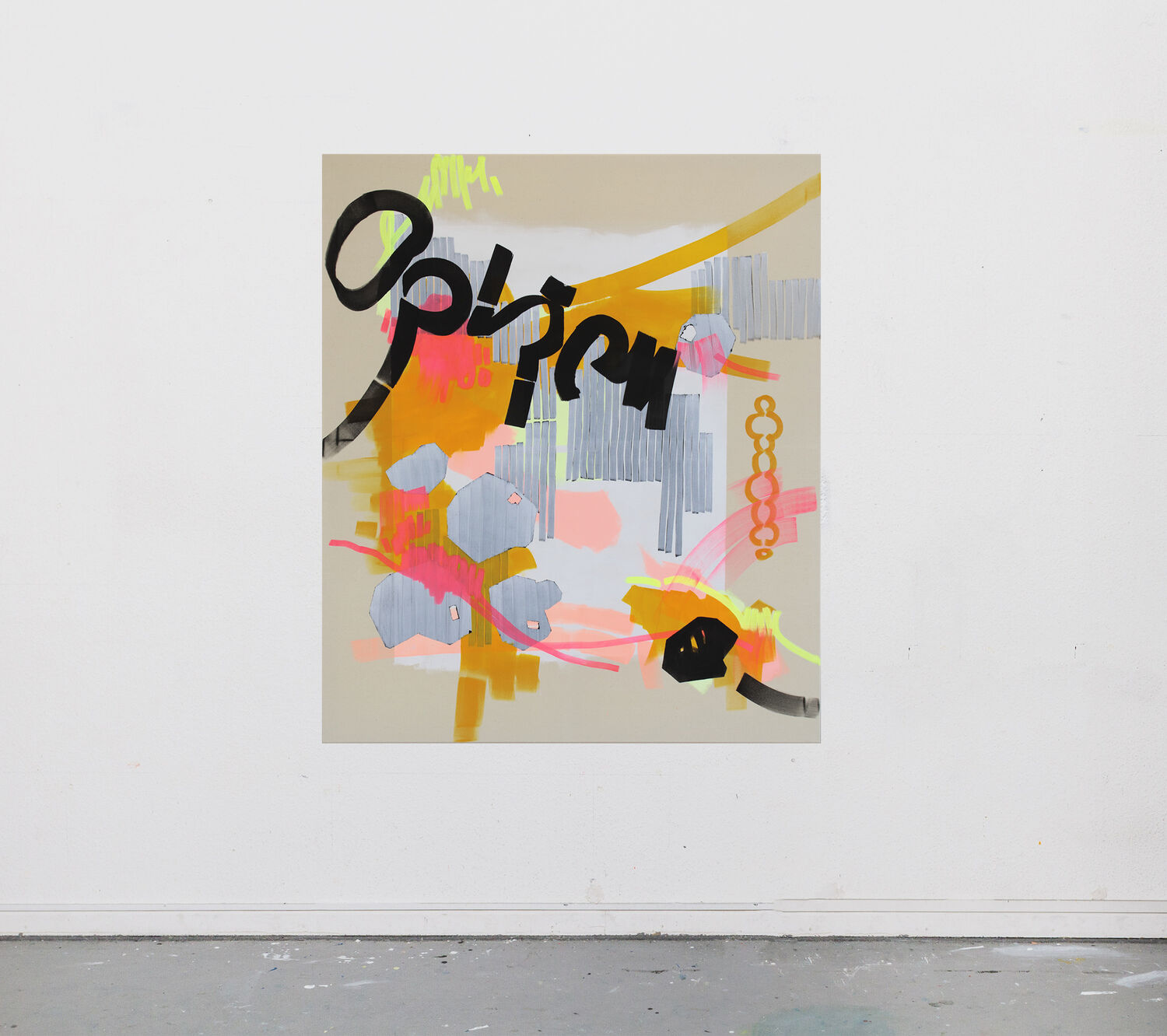 Susanne Bonowicz, New Chapter, 140 x 120 cm, Acrylic and acrylic marker on canvas, 2021